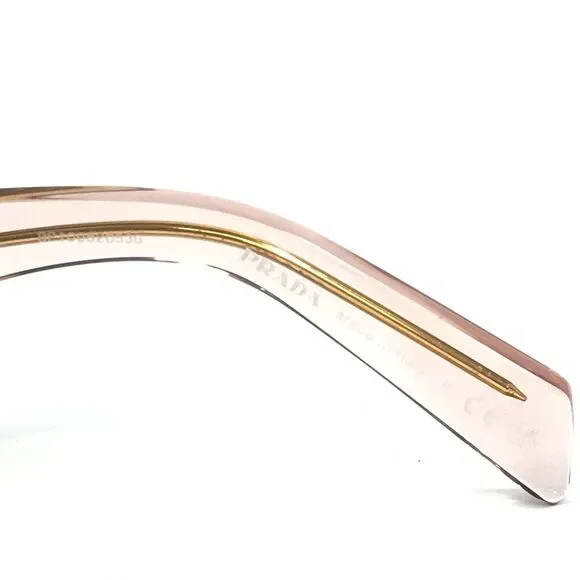 Prada Sunglasses SPR17W-F 19Q-10D Transparent Peach Asian Fit with Brown Lenses - Picture 13 of 13